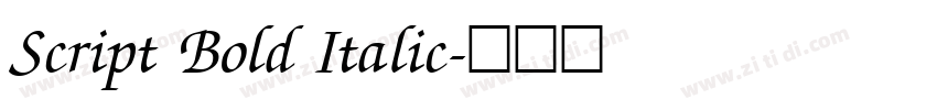 Script Bold Italic字体转换